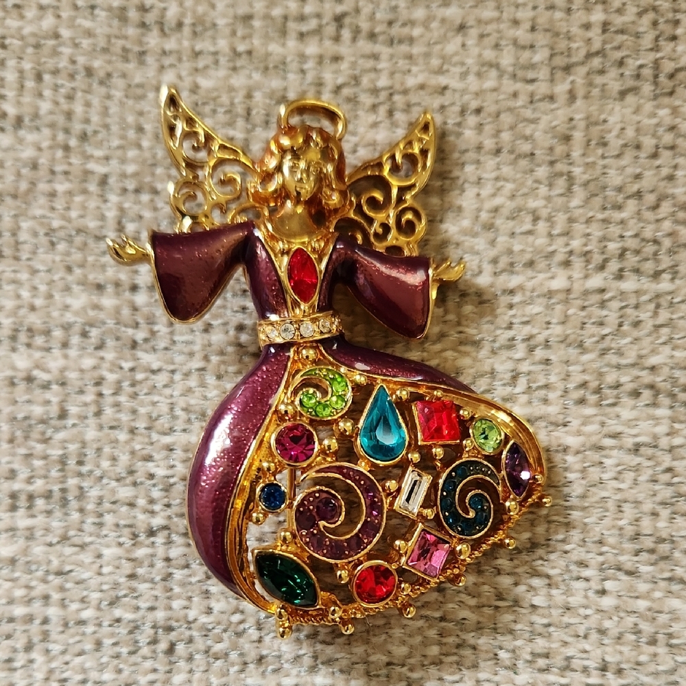 Vintage Miriam Haskell Angel Brooch